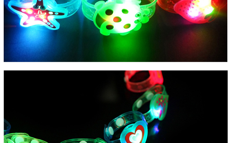 5pcs Cute Cartoon LED Night Light Christmas Colorful LED Night Lights Children Light Glow Bracelets Toy Light For Kids Baby Gift (4)