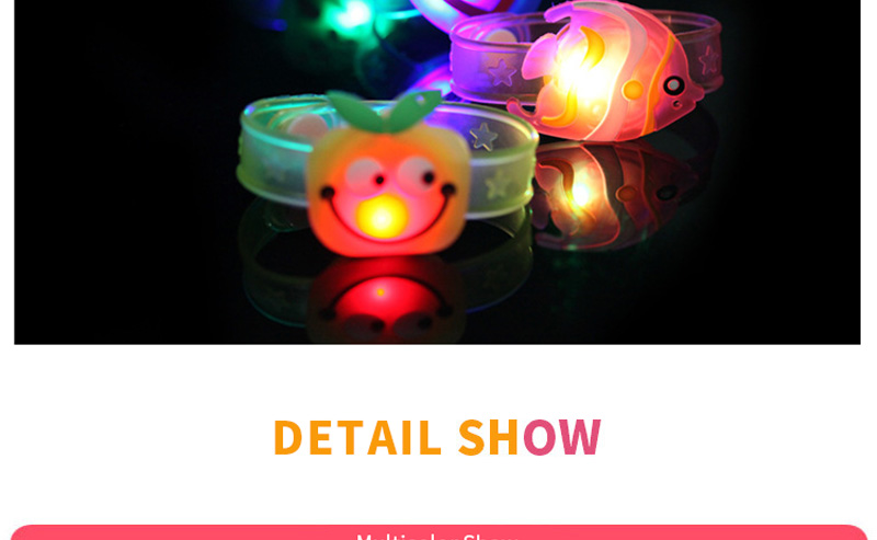 5pcs Cute Cartoon LED Night Light Christmas Colorful LED Night Lights Children Light Glow Bracelets Toy Light For Kids Baby Gift (6)