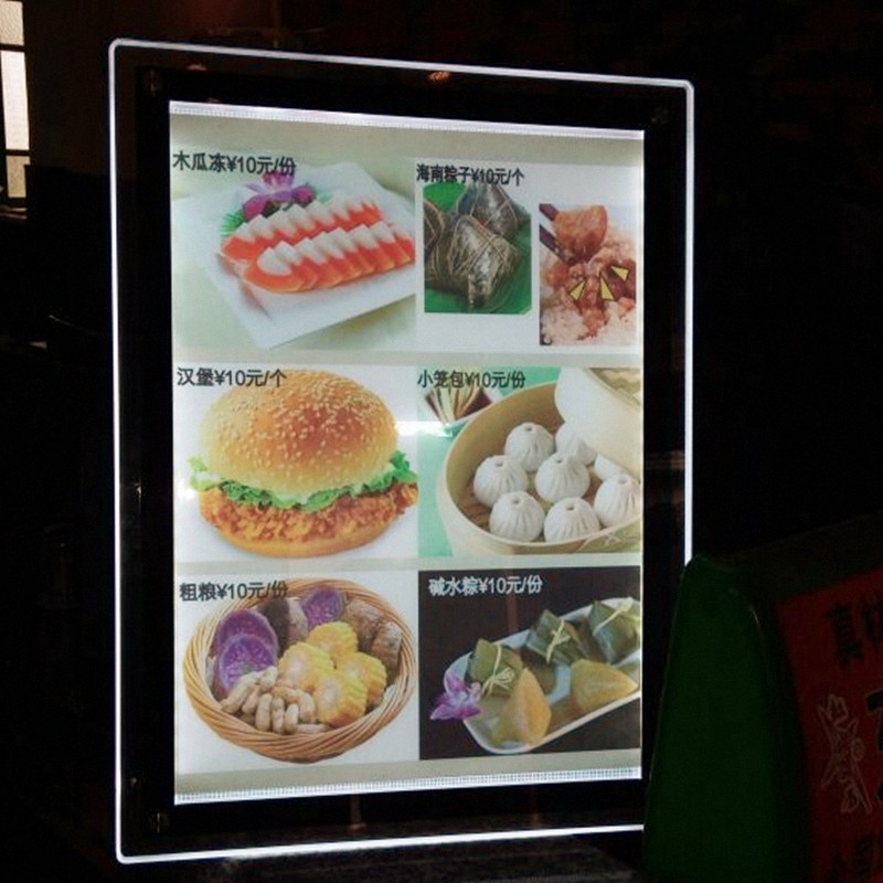 acrylic menu light box