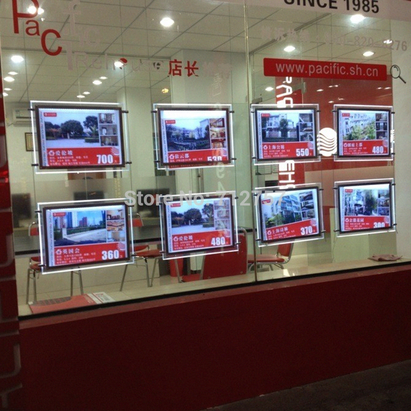 Single Sided A3 Cable Wire Hanging System, Portrait led Window Display.jpg