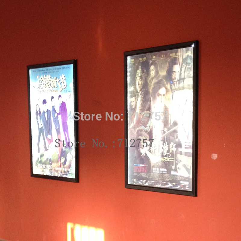 BLACK Snap Frame Movie Poster Light Box Display Frame Cinema Lightbox Lighted Up Home Theater Advertising.jpg