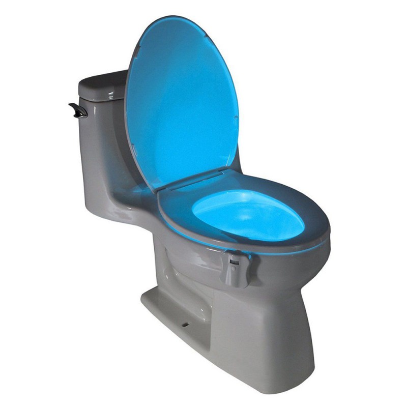 8 Colors LED Light Human Motion Sensor Automatic Toilet Seat Bowl Bathroom Night Light