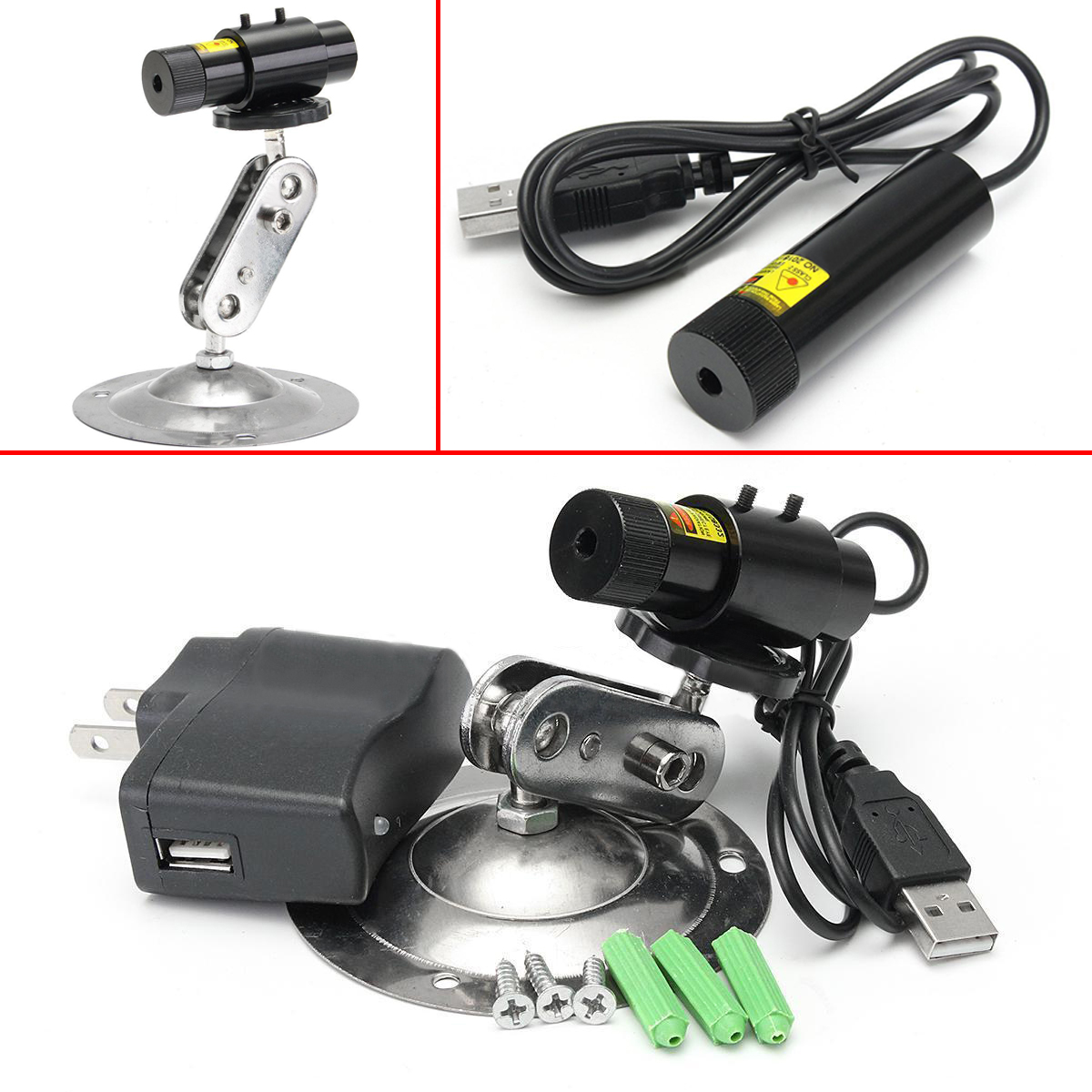 Mayitr Antistatic Green Laser Line Module Locator 532nm 50mW DC 3V for