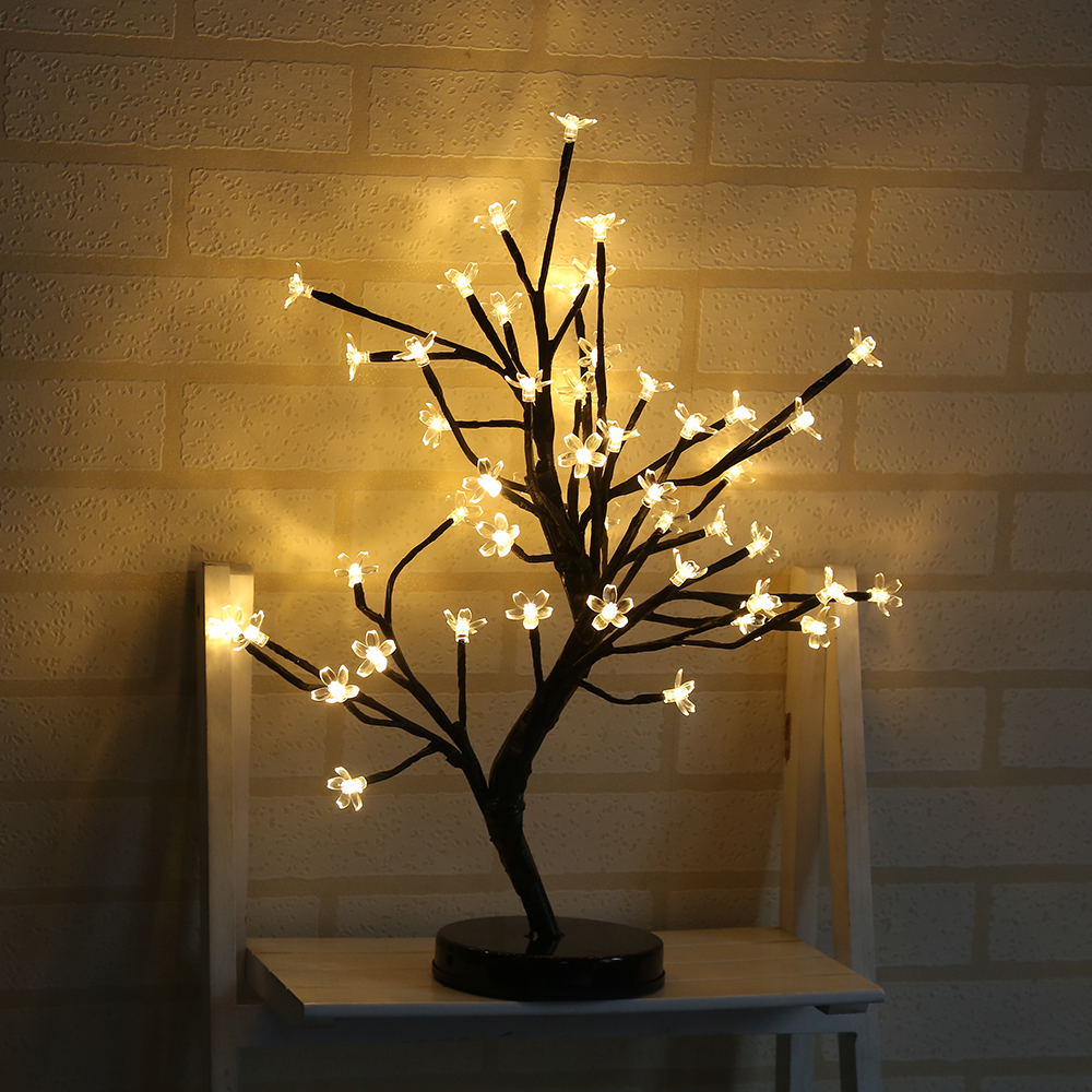 48 Heads Blossom Tree Design Night Lights For Kids Living Room 1 X Desk Light Not Included Battery