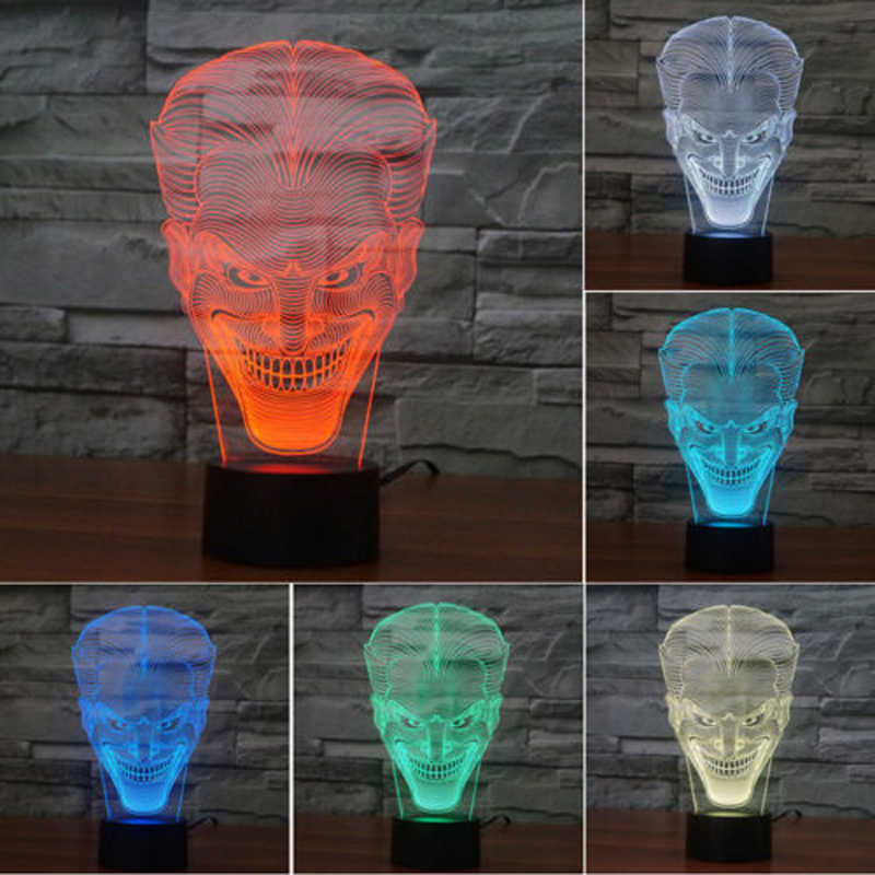 olorful USB Joker 3D Table Lamp Luminaria LED Night Light Remote Switch Decorative Lighting Atmosphere Lamp Holiday Gifts (8)