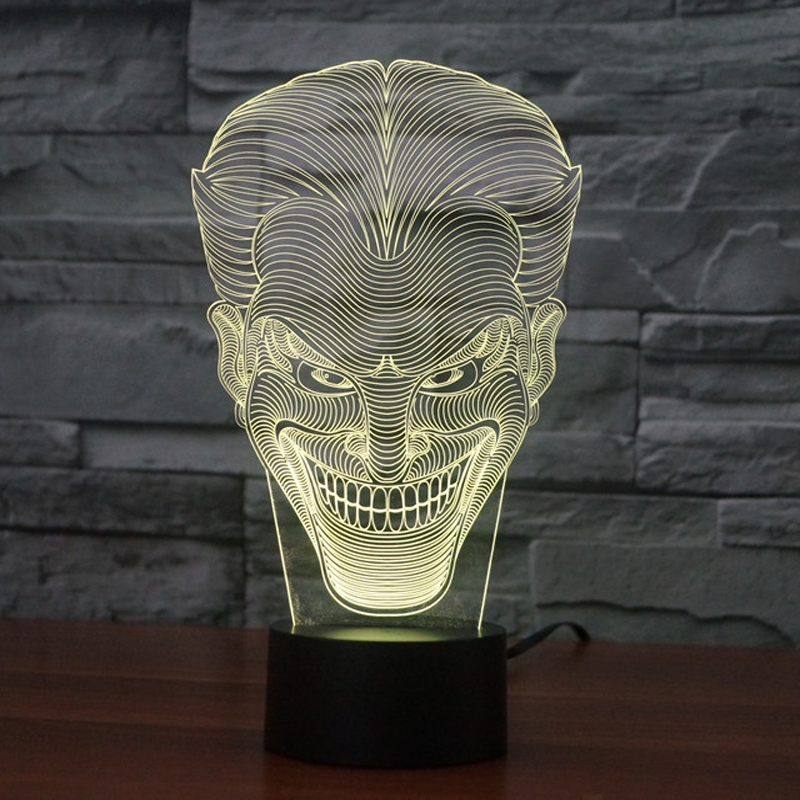 olorful USB Joker 3D Table Lamp Luminaria LED Night Light Remote Switch Decorative Lighting Atmosphere Lamp Holiday Gifts (4)