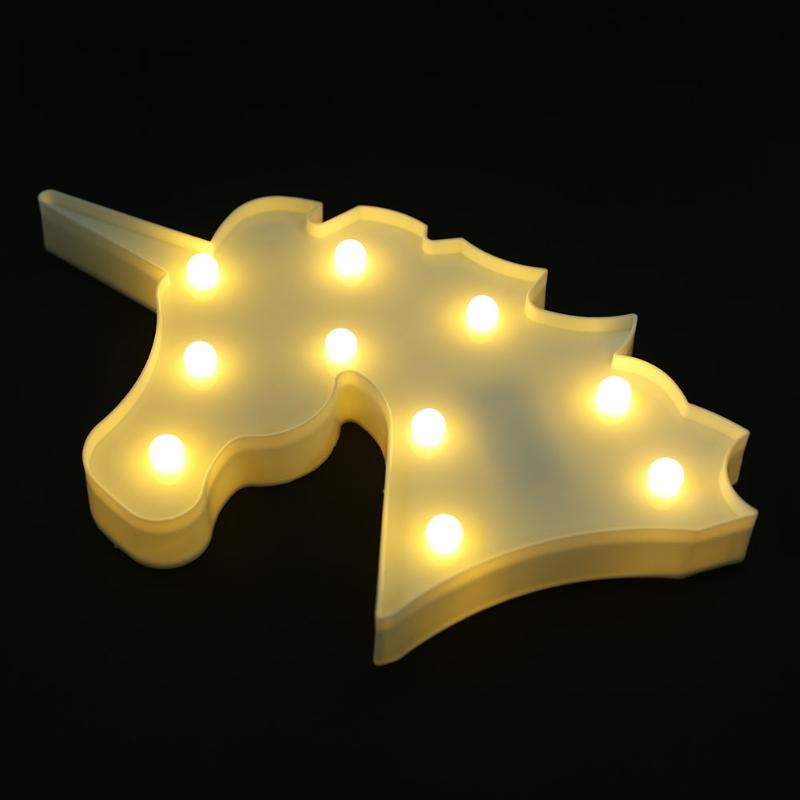 3D Unicorn Lamp Table Light on Wall Christmas LED Night Light for Children Bedroom Home Decoration Desk Lights