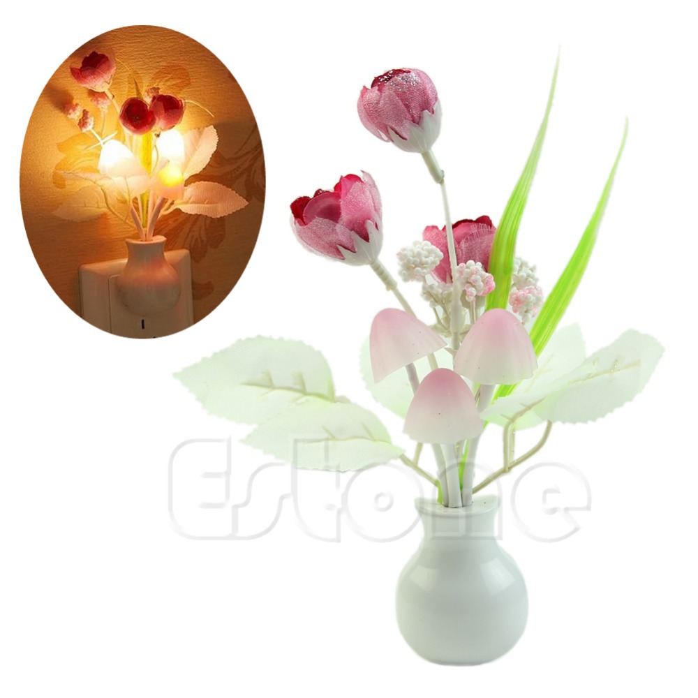New Mini Tulip Soft Romantic Sensor Home Decor Night Light Baby Bed Room Lamp W315