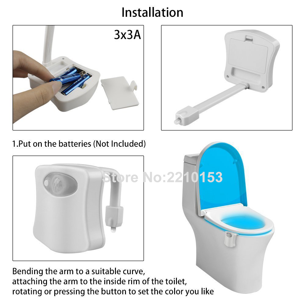 Toilet Night Light 8 Color Changing Toilet Body Sensor Lights LED Motion Activated Smart Toilet Seat for Bathroom Night Lights