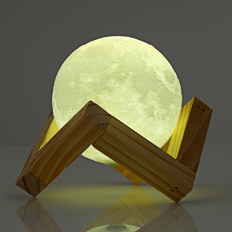 3D USB LED Magical Luna Night Light Moon Lamp Desk Charging Touch Control
