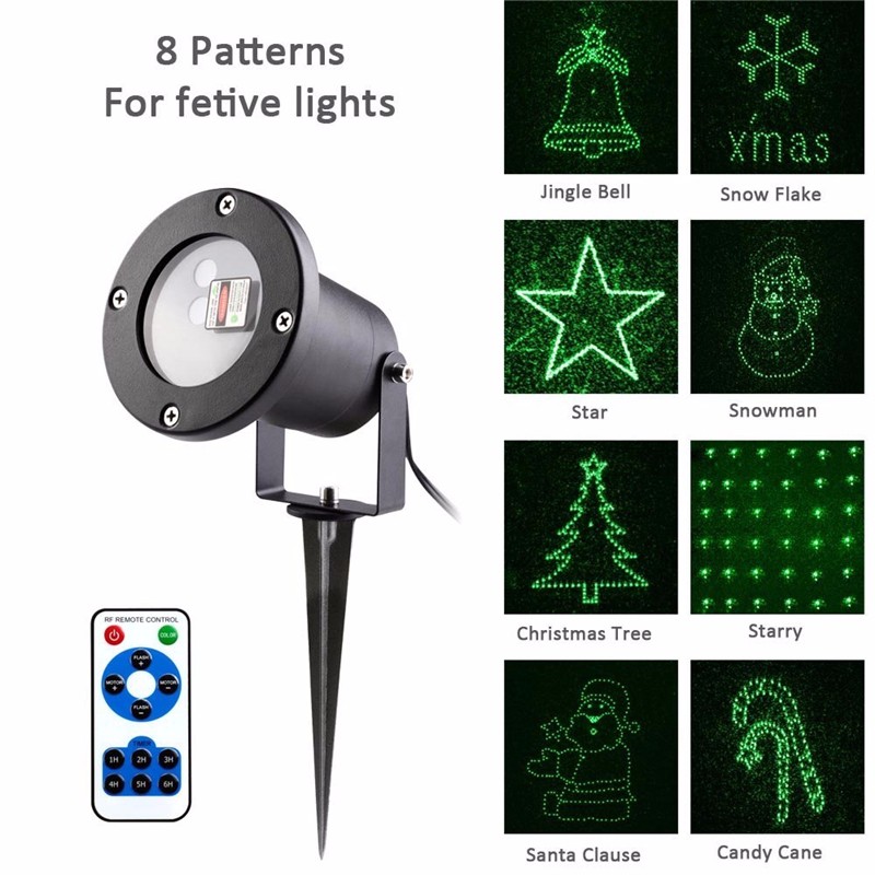 8 Patterns Moving Wireless Control Laser Christmas Lights (8)