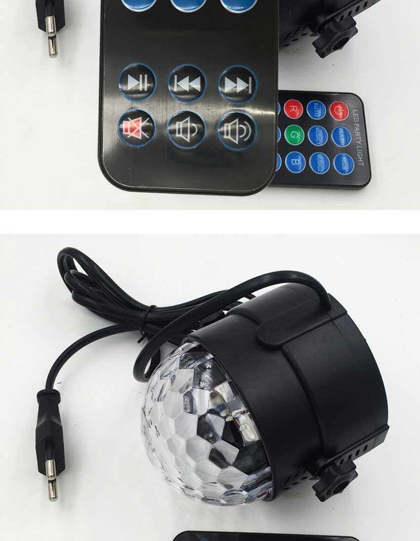  EU US Plug DISCO BALL PARTY LIGHTS Bluetooth Remote Control Mini Stage Effect Light Crystal Decor Lamp with MP3 Music Player (10)