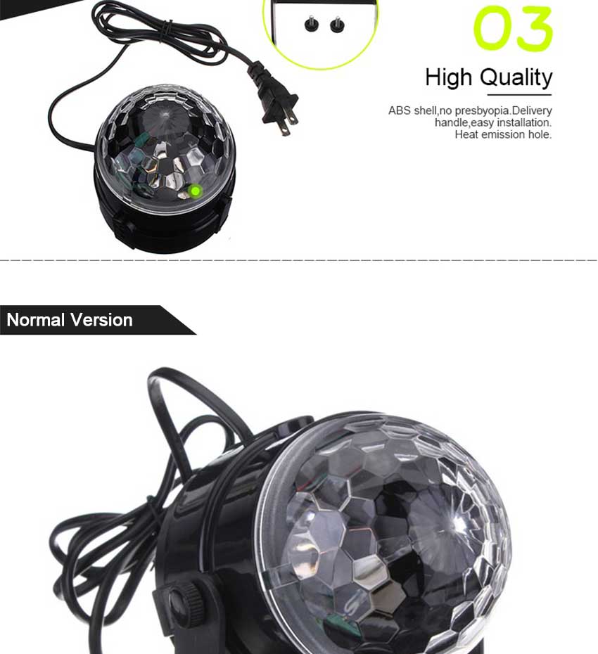  EU US Plug DISCO BALL PARTY LIGHTS Bluetooth Remote Control Mini Stage Effect Light Crystal Decor Lamp with MP3 Music Player (3)
