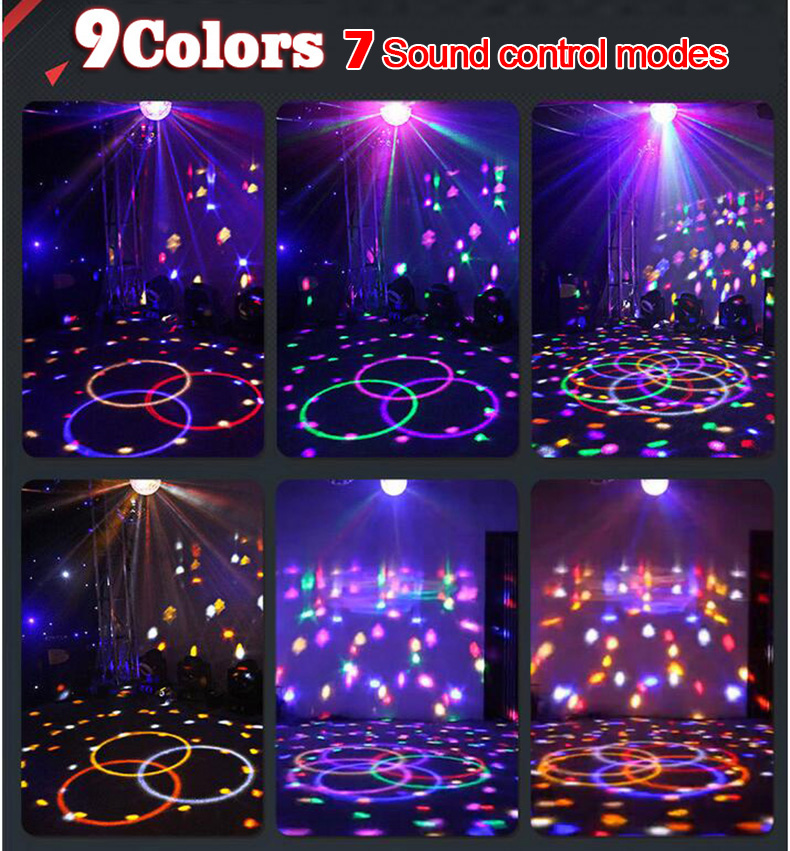 Upgrades Crystal Magic Ball Led Stage Lamp 7 Voice Control Upgrades Crystal Magic Ball Led Stage Lamp 7 Voice Control