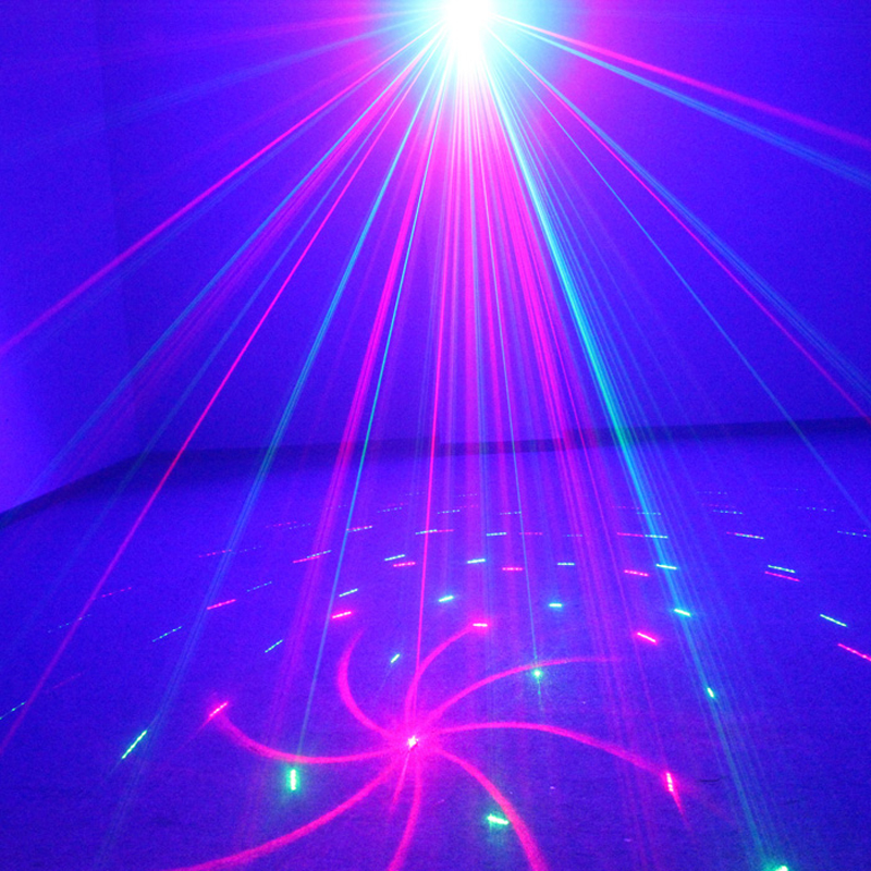 Red Blue LED Disco Light Stage Lighting Effect 18 Patterns Club Bar DJ ...