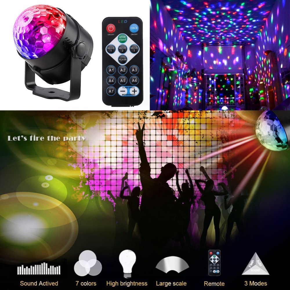 Crystal Magic Ball Bulb LED Stage Light