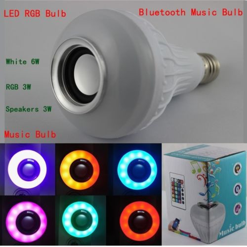 Wireless 12W Power E27 LED rgb Bluetooth Speaker Bulb Light Lamp Music Playing01