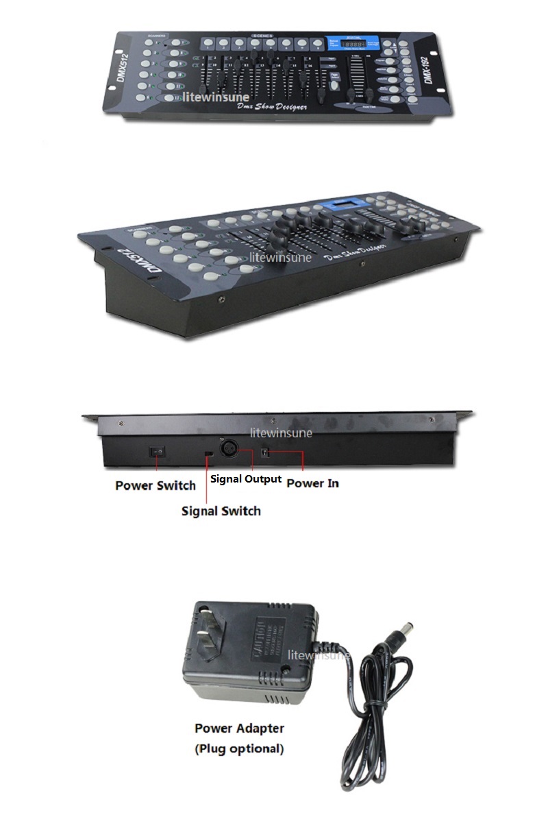 DMX512 Console 192 DMX Channels Led Par Light Moving Head Beam Controller