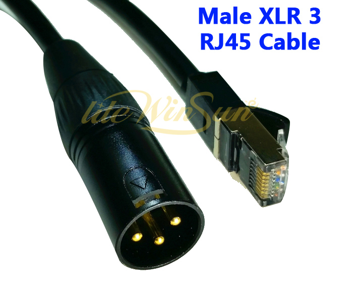 3PIN XLR MALE TO RJ45 ARTNET SINGNAL DMX ehernet converters CABLE