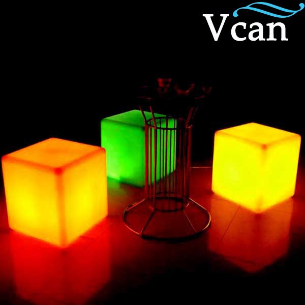 led cube chair