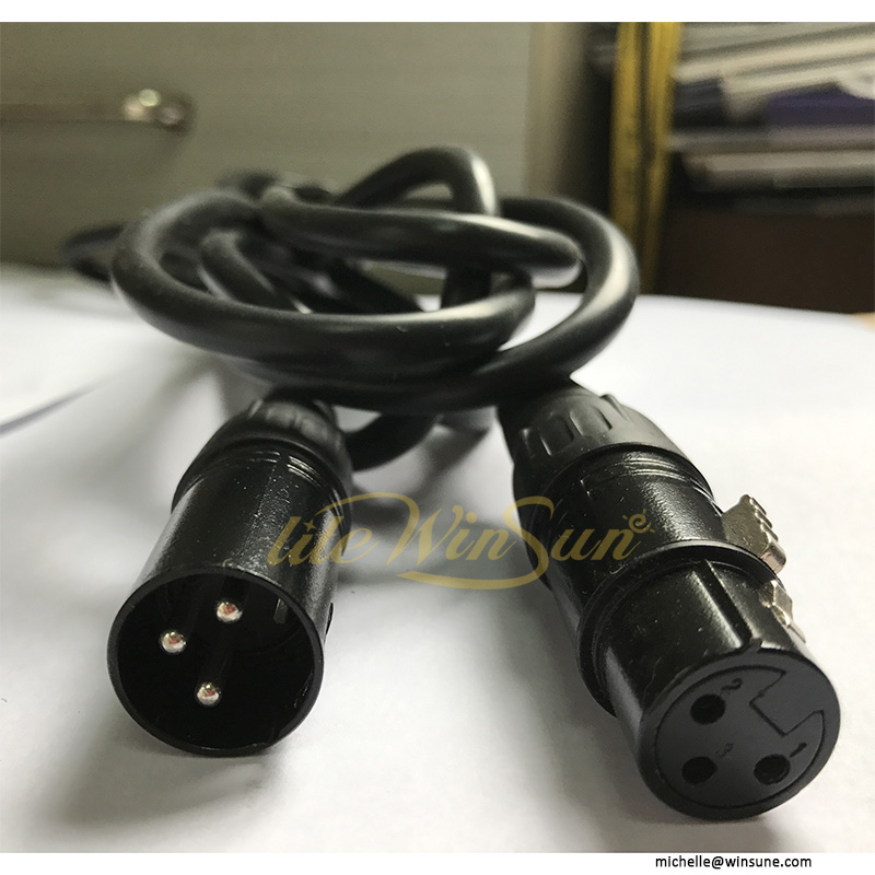 Hot-selling Three-pin XLR Microphone Male to Female CANNON Connector Audio stage lighting effect dmx (1)