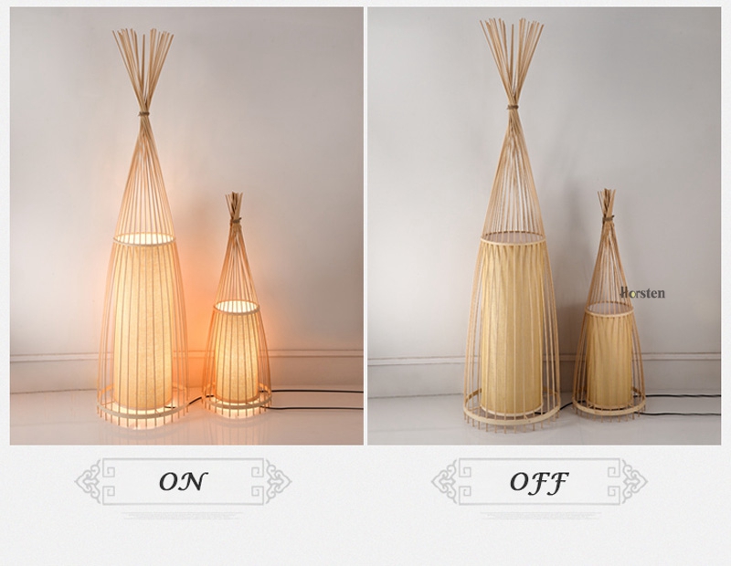 Japanese Style Creative Wooden Bamboo Floor Lamps Art Deco Stand Light Living Room Bedroom Bedside Floor Lights H91cm E27  (8)