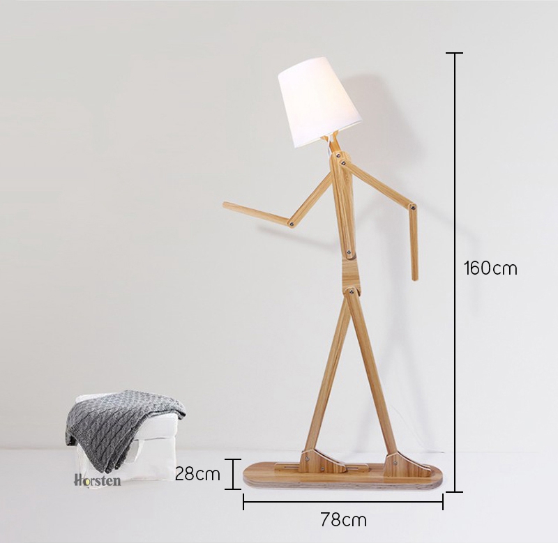 Japanese Style Creative DIY Wooden Floor Lamps Nordic Wood Fabric Stand Light For Living Room Bedroom Study Art Deco Lighting E27 (4)