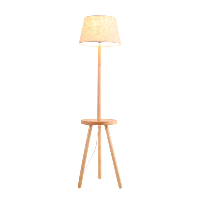 Modern Simple Wood Floor Lamp Nordic, White Wood Floor Lamp With Table