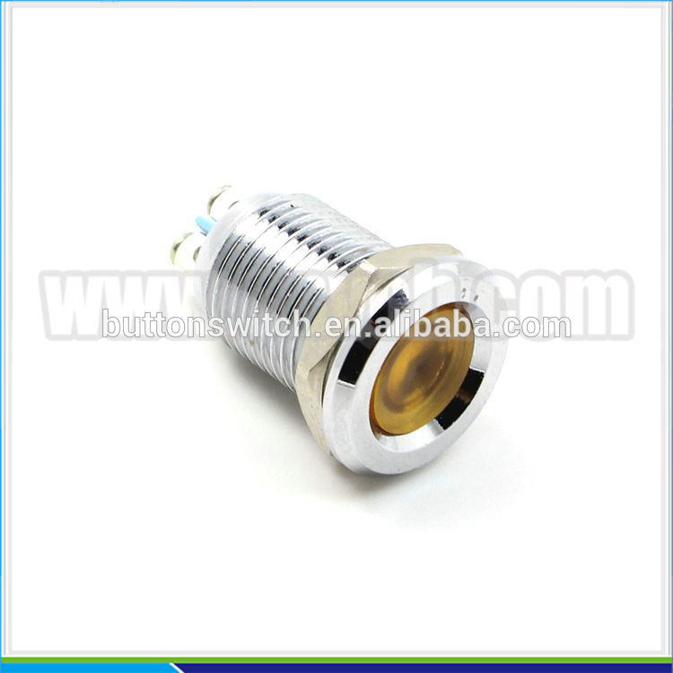 IN13 12mm metal ROHS waterproof oven industrial machinery caution rear 24v led lamp indicator