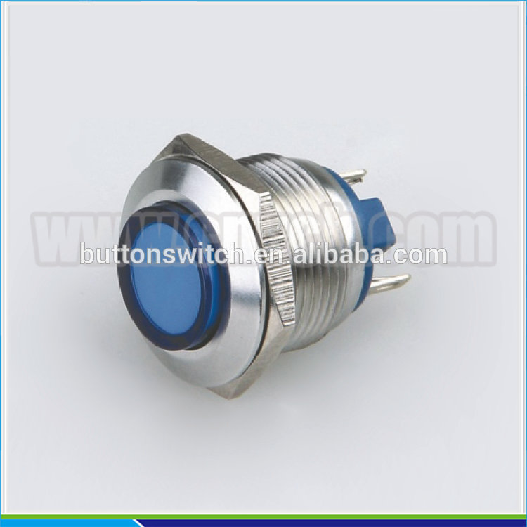 IN33 high flush head 19mm metal waterproof vandal resistant pilot light signal lamp indicator IP67