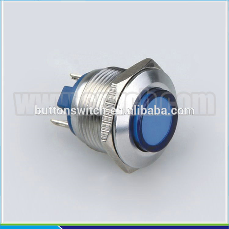 IN33 high flush head 19mm metal waterproof vandal resistant pilot light signal lamp indicator IP67