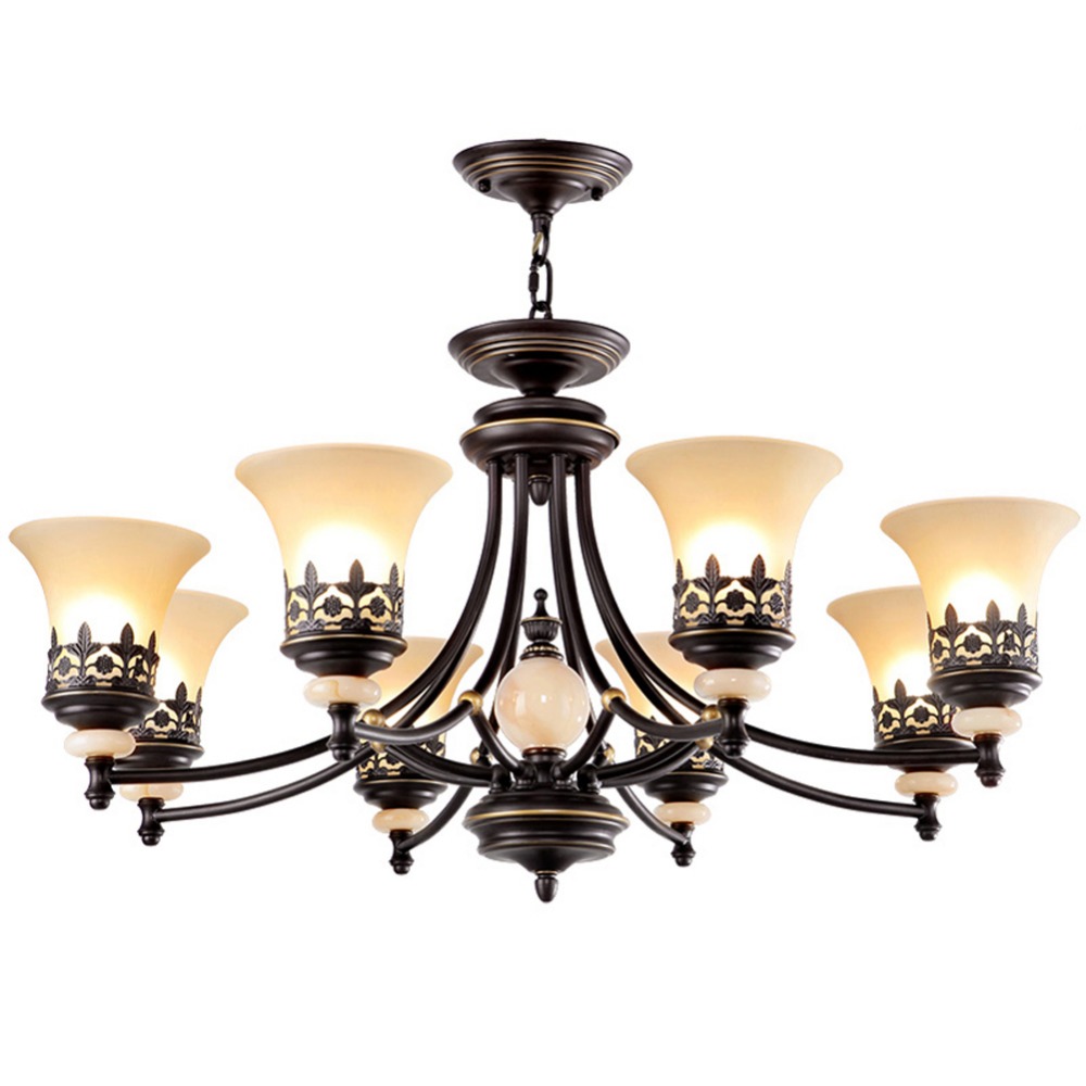 Classical Foyer Chandeliers Living Room Glass Chandelier Flush