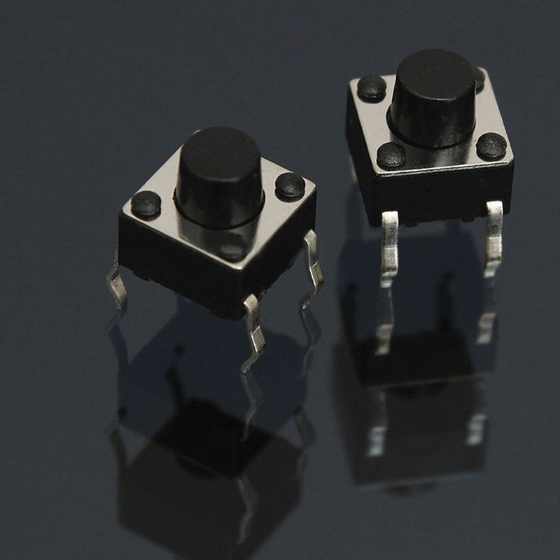 100pcs 4Pin Micro Tactile Push Button Switch Momentary Miniature Tact Pushbutton Switches 6x6x5mm