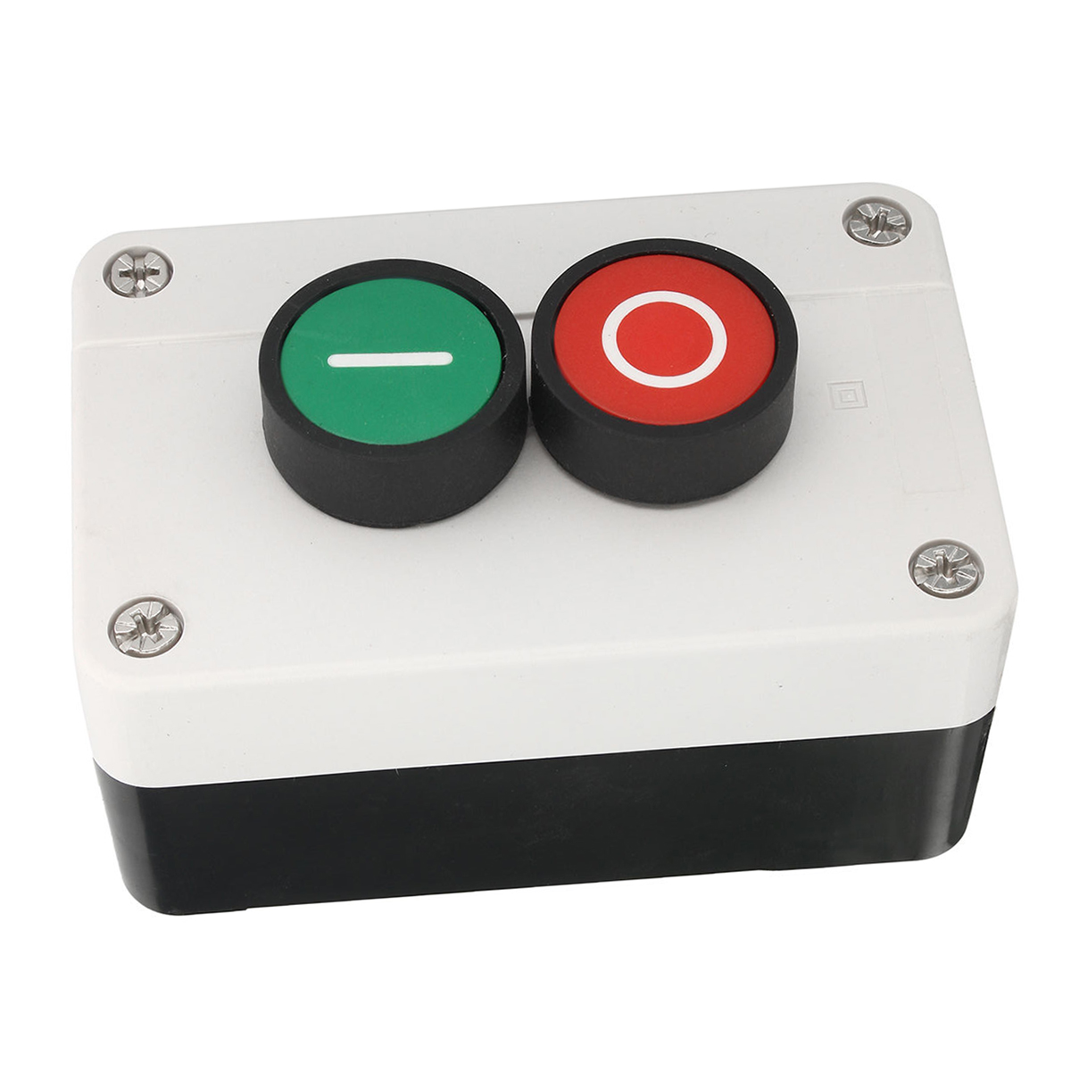 1pc Mayitr Push Button Station Switch Remote Start Stop Motor Solenoid IP55 Button Box for Indoor Outdoor Use