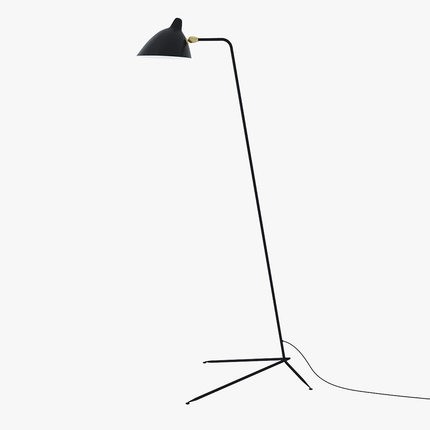 Replica-Item-Serge-Mouille-lights-Designer-lighting-rion-black-white-one-head-floor-lamp (2)