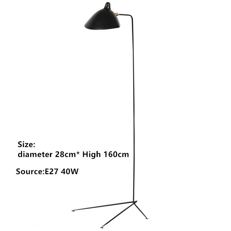 Replica-Item-Serge-Mouille-lights-Designer-lighting-rion-black-white-one-head-floor-lamp