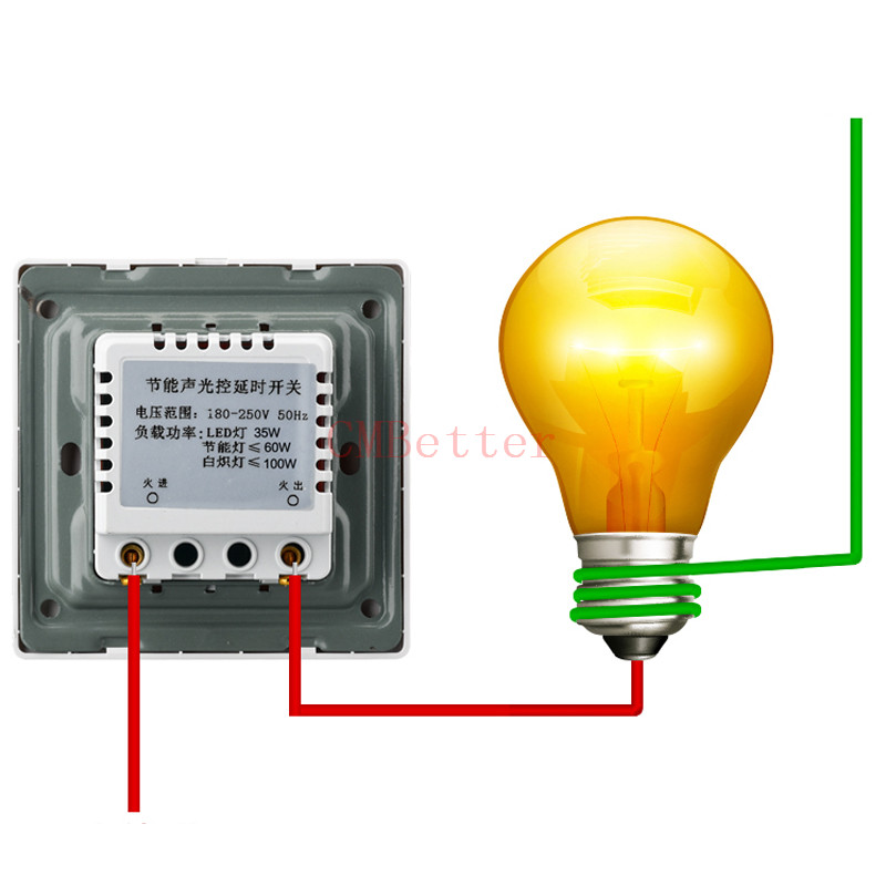 Intelligent AC220V  Auto On Off Light Sound Voice Sensor Switch Time Delay For Corridor Stair Warehouse CM105 (4)
