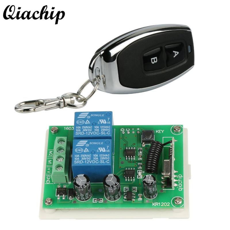 2CH Relay Wireless Remote Control Switch 433mhz RF Mini reset Controller Module
