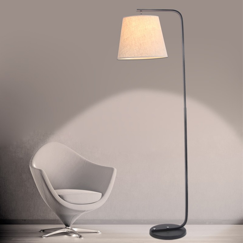 Modern-simple-led-floor-lamp-fabric-lampshade-AC-90-260V-e27-stand-lighting-for-living-room