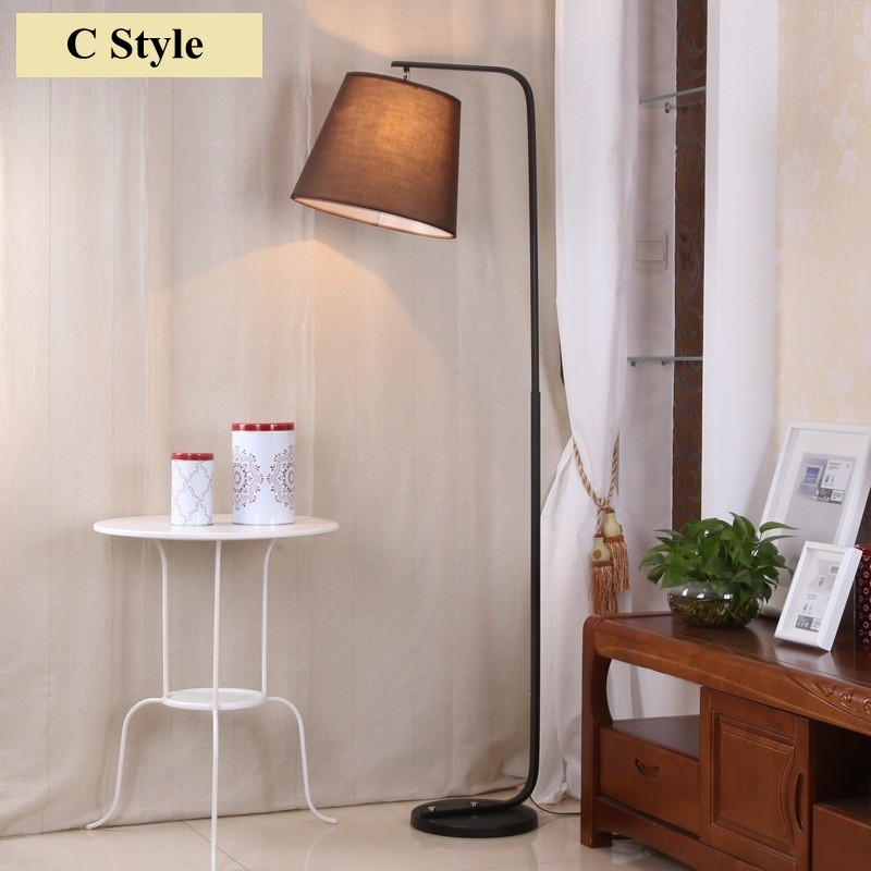 Modern-simple-led-floor-lamp-fabric-lampshade-AC-90-260V-e27-stand-lighting-for-living-room (3)