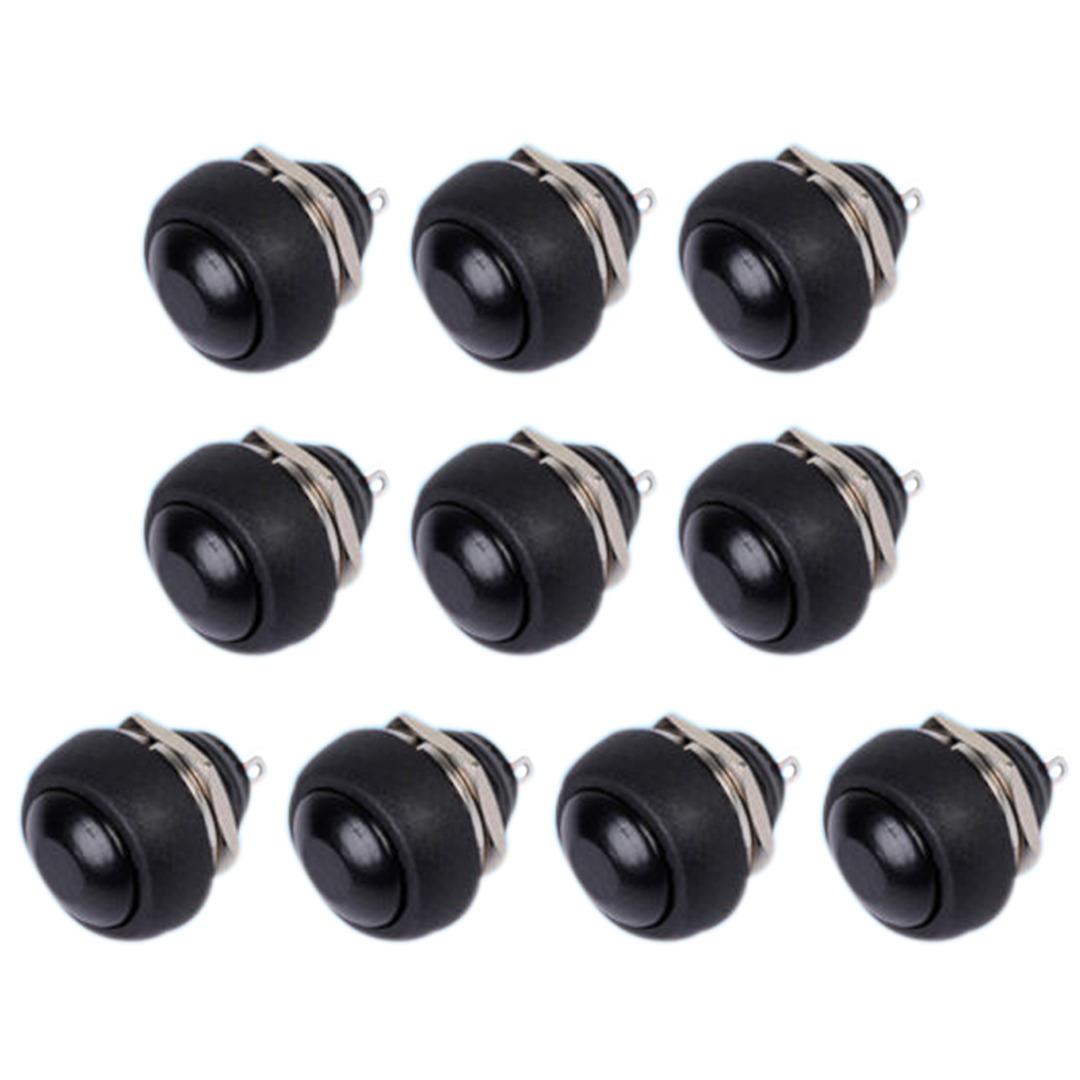 10pcs/lot 12mm Mini Push Button Switch Waterproof Momentary ON/OFF Push Button Switch 250V 10A