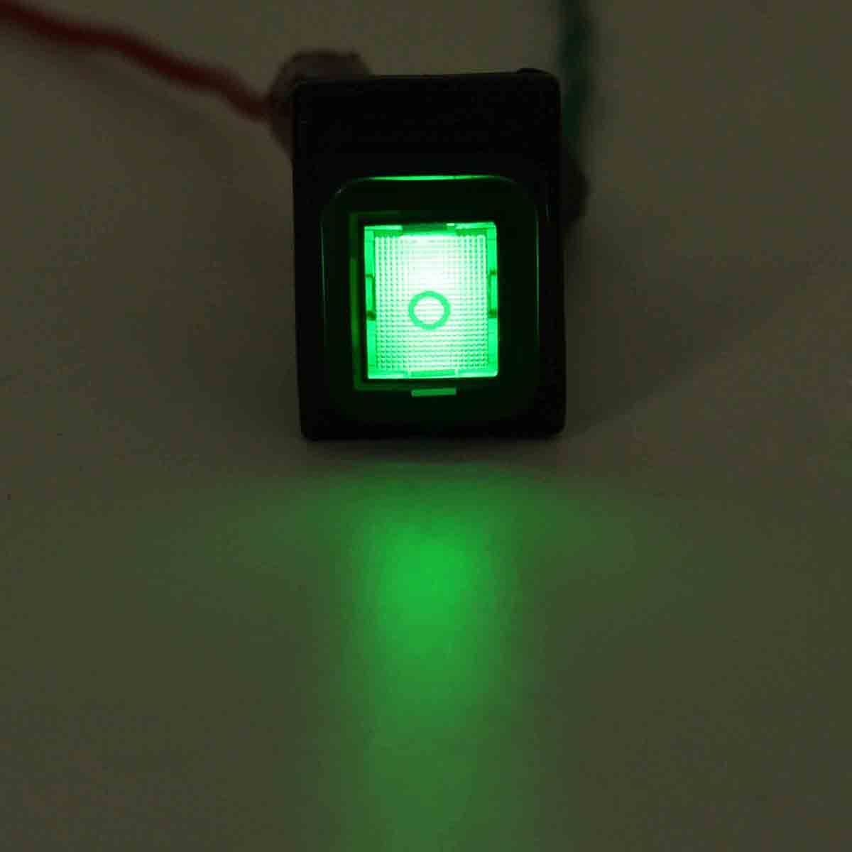 Green / Blue / Red Rocker Power Switch On-Off-On 6 Pin 12V DC Mayitr Car Boat LED Latching Waterproof Toggle Switches