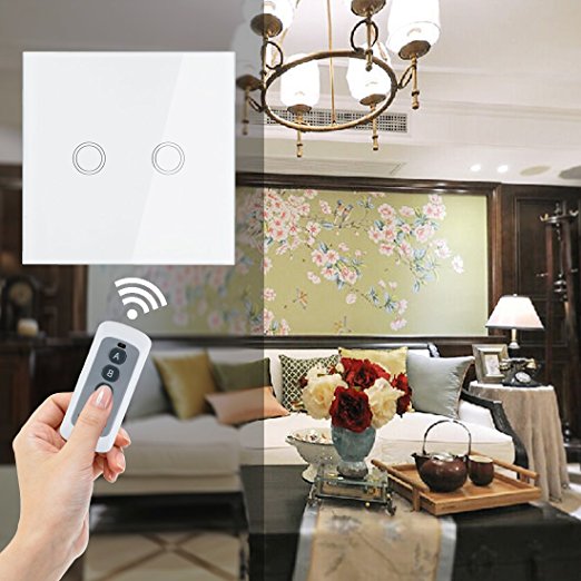 2-Gang-1-way-Remote-control-switch-White-Crystal-Glass-Switch-Panel-Wifi-Wall-Touch-Switch (5)