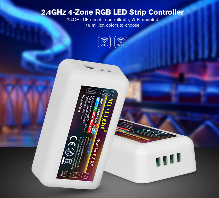 Mi-Light-FUT037-Wireless-2-4G-4-Zone-RF-Wireless-RGB-LED-Controller-for-Flexible-5050