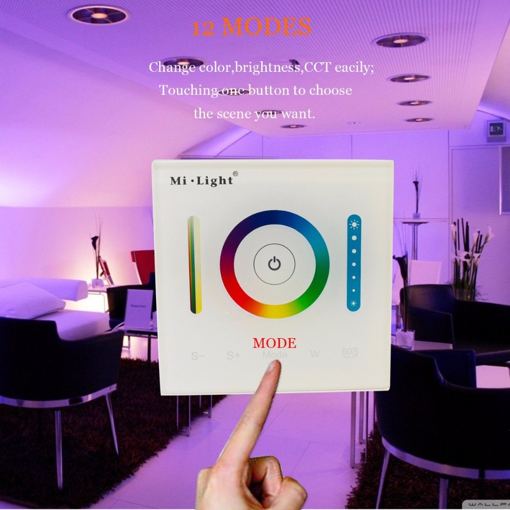 16million Color Milight Touch Panel Led Controller Wall Mounted P1 P2 P3 Rgb Rgbw Rgb Cct Led Dimmer For 5050 5630led Strips Piece Specifications Price Quotation Ecvv Industrial Products