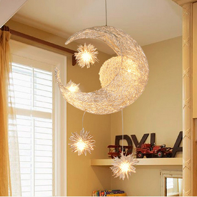 Modern Led Chandelier Lighting Moon Amp Star Sweet Bedroom Pendant Lamp Lustre Hanging Fixtures Child Kids Room Decor Light Fitting Piece Specifications Price Quotation Ecvv Industrial Products