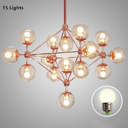 Fumat Glass Ball Chandelier Modern Nordic Luminaire Lustre