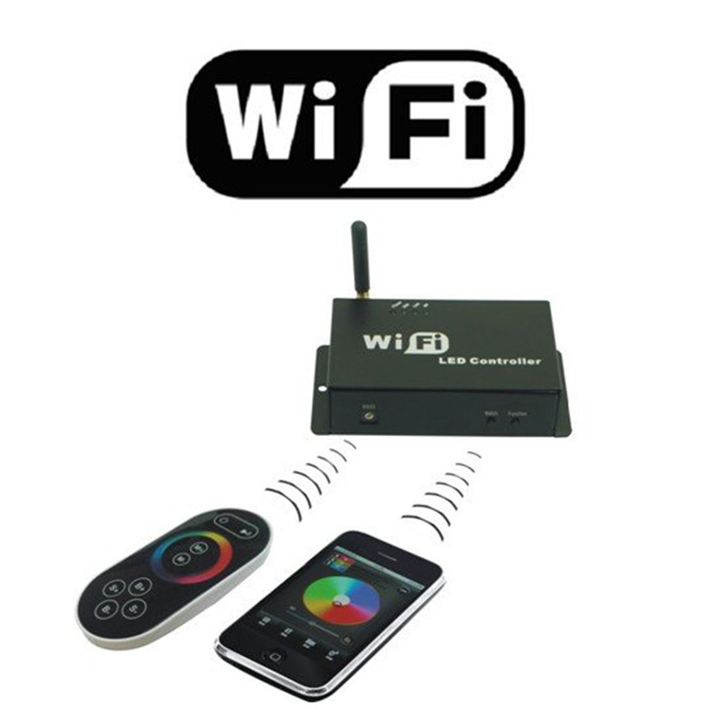 WF100-led-wifi-controller-dimmer-for-color-temperature-rgb-strip-rf-remote-control-ios-android-system