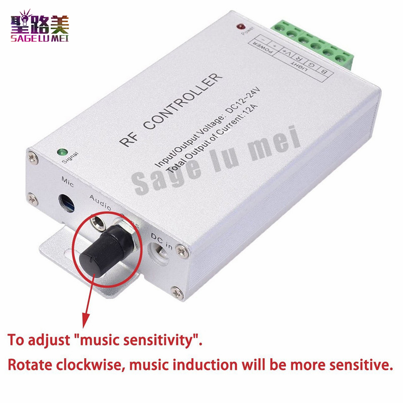 DC12-24V-18-Keys-Audio-input-Wireless-RF-Remote-Controller-LED-Music-Sound-Control-RGB-led 1