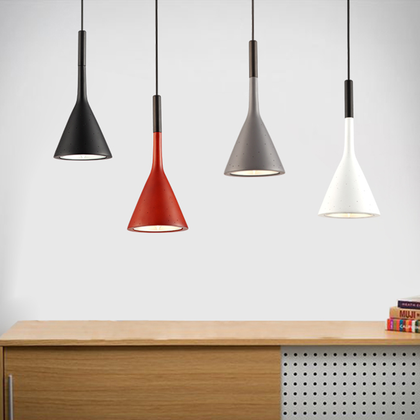 [DBF] Modern minimalist imitation concrete Decor Resin Replica LED pendant lamp for restaurant bar bedroom black  white  red